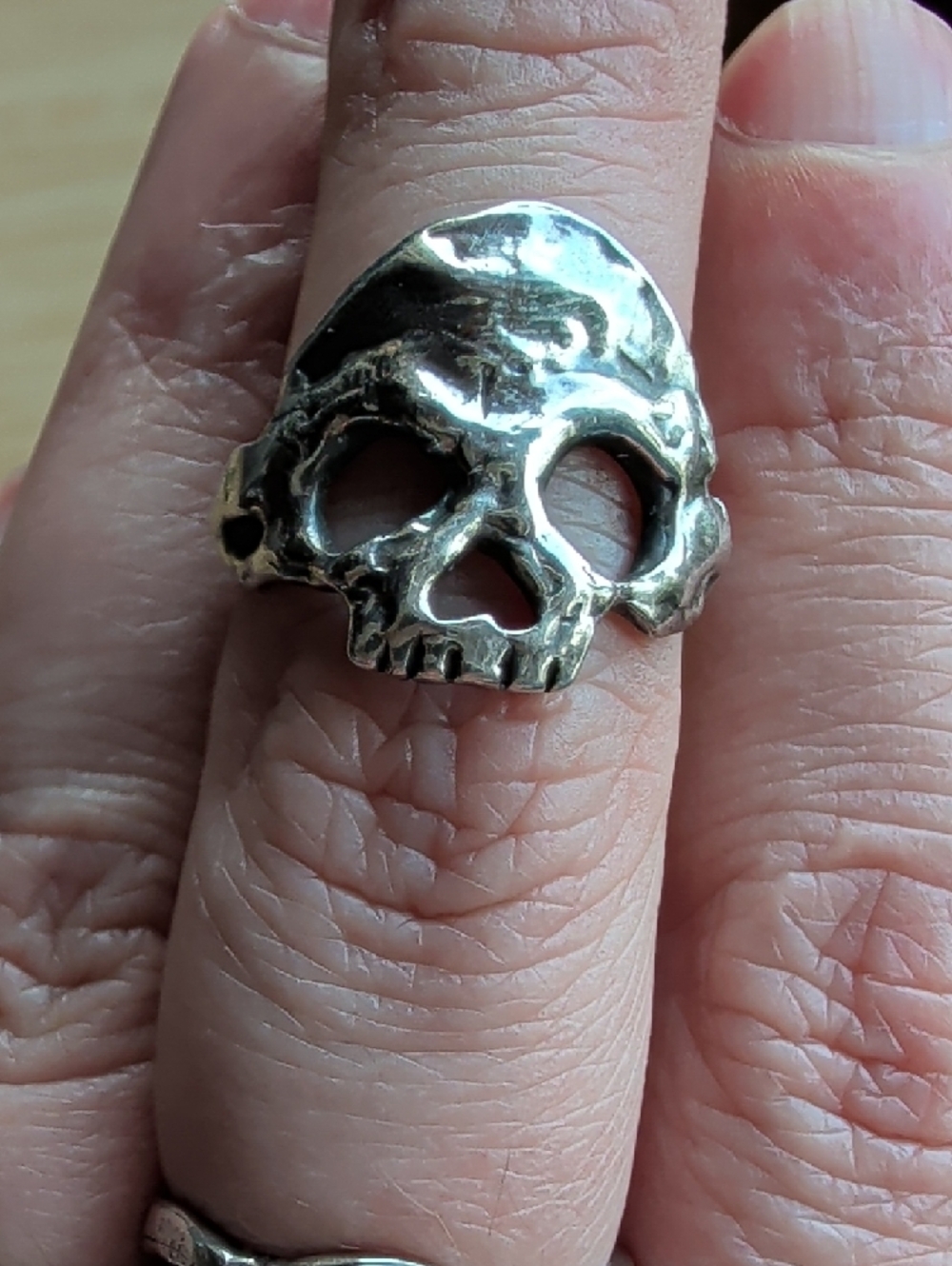Sterling Silver Skull Ring - Margaret Cross Dust to Dust - Statement Ring - Picture 5 of 10